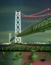 「夜の明石海峡大橋」