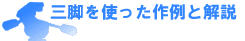 三脚を使った作例と解説